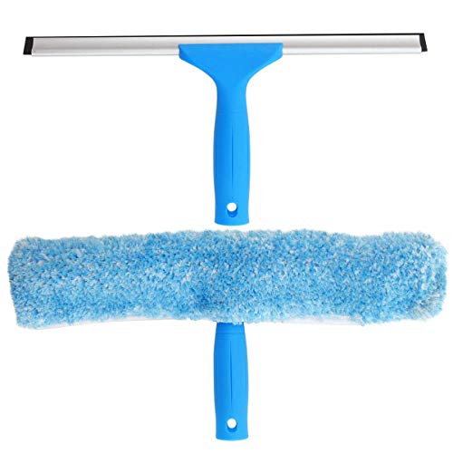 MR.SIGA Professional Window Cleaning Combo - Squeegee & Microfiber Window Scrubber