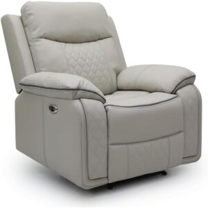 Multi Home Furniture Electric Recliner Chair – Beige Single Sofa with Massage Modes, Swivel Rocker, USB Charging – Comfortable Recliner Sofa Chair for Living Room, Armchair, Lazy Boy Chair Relaxing