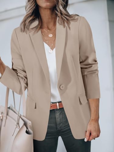 Cicy Bell Womens Casual Blazers Open Front Long Sleeve Work Office Jackets Blazer