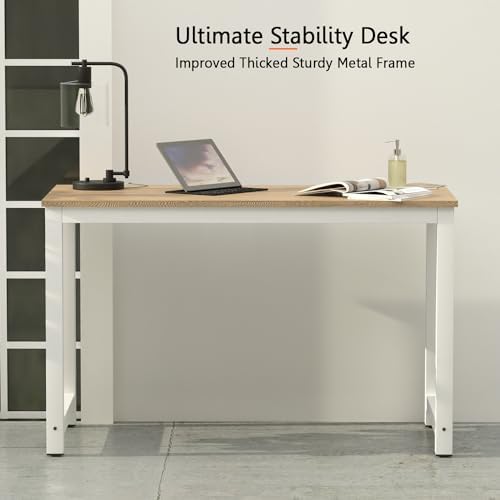 Mahmayi ZCD-25W Modern Study Desk, Modern Executive Desks for Home, Office, Schools, Laptop, Computer Workstation Table - Light Imperia