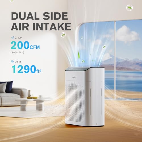 MORENTO Air Purifiers for Home Large Room Up to 1690 ft² with PM 2.5 Air Quality Monitor