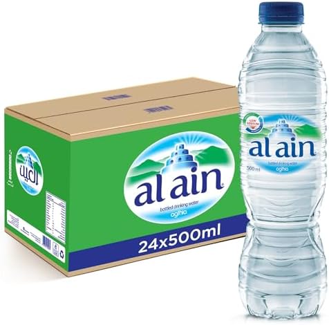 Al Ain Mineral Water, 500ml, Pack of 24, Low Sodium, Balanced Minerals, Bottle