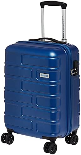 American Tourister Bricklane Suitcase, Cabin Size 55 cm / 20 inch, 4 Spinner Wheels, Hard Top, Polycarbonate, Jet Black|Scratch Resistance|TSA Lock|Inner Mesh Pocket - 3 Years International Warranty