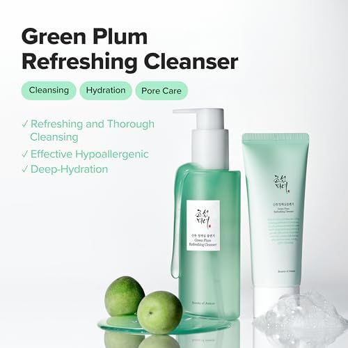 Beauty of Joseon Green Plum Refreshing Gel Cleanser Deep Pore Cleansing Acne Face Wash Blackhead Remover for All Skin Types pH Balancing Korean Skincare for Men and Women 100ml