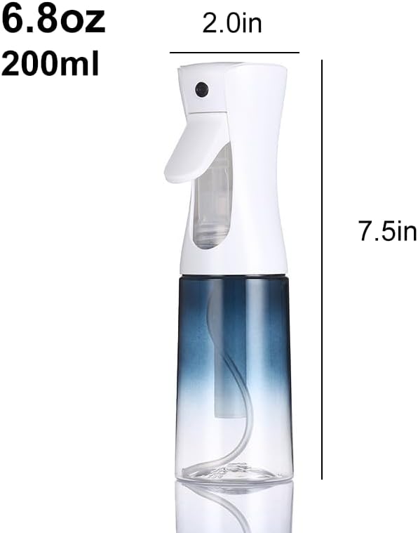 Water Spray Bottle for Hair, Continuous Spray Mist Bottle for Hairstyling Cleaning, Plants Essential Oil Hydration Makeup More, 6.8oz/200ml, Home Essentials, Gradient Red, 6.8 Ounces, Modern