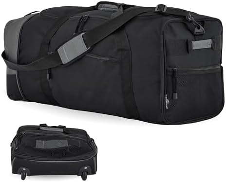 TPRC 32-inch Collapsible Expandble Travel Rolling Duffel Bag