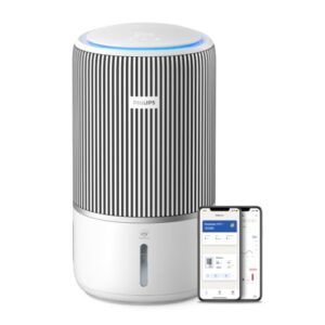 Philips Smart 2-in-1 Air Purifier & Humidifier PureProtect Water 3400 Series - 78 m2, HEPA, Active Carbon, 5 Speed, Sleep Mode, Child Lock, 3.2L Water Tank, Connected, White - AC3420/10
