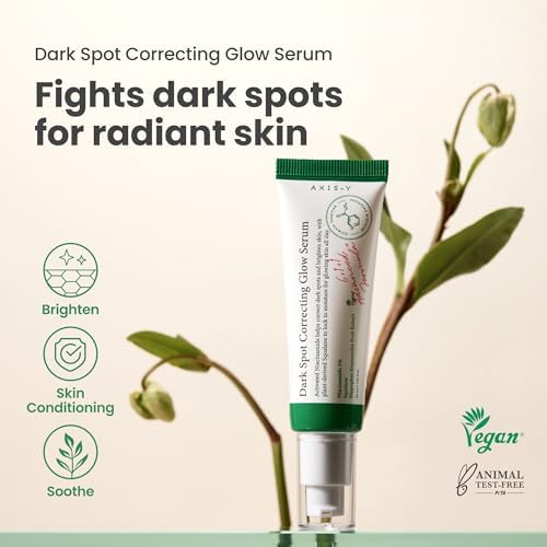 AXIS-Y Dark Spot Correcting Glow Serum 50ml - 5% Niacinamide Dark Spot Remover For Face - Vegan Korean Skin Care Niacinamide Serum for All Skin Types - 1.69 fl. oz.