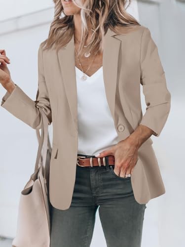 Cicy Bell Womens Casual Blazers Open Front Long Sleeve Work Office Jackets Blazer