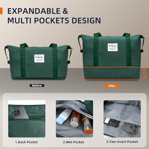 SHOWKOO Luggage Hardside Expandable PC+ABS Durable Lightweight Carryon Travel Suitcase with Double Wheels