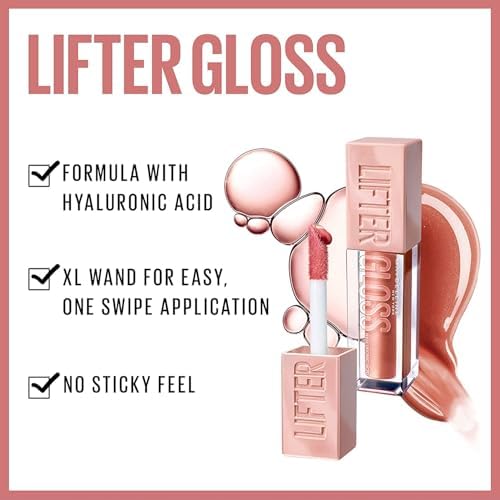 Maybelline New York Lifter Gloss With Hyaluronic Acid, 08 Stone