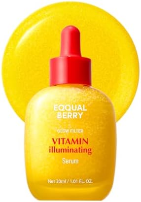 EQQUALBERRY Vitamin Illuminating Serum 30 ml – Vitamin C & Niacinamide Face Serum with Arbutin, Ceramides & Hyaluronic Acid, Hydrating Radiance-Support