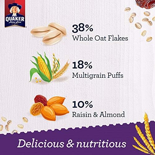 Quaker Cereal Raisin &Almond 400 Grams