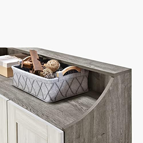 Home Box Angelic 26-Pair Shoe Cabinet With 3 Doors 120 X 123 X 39.4 Cm Grey