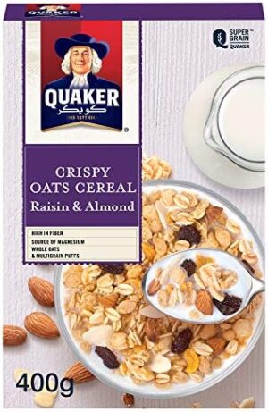 Quaker Cereal Raisin &Almond 400 Grams