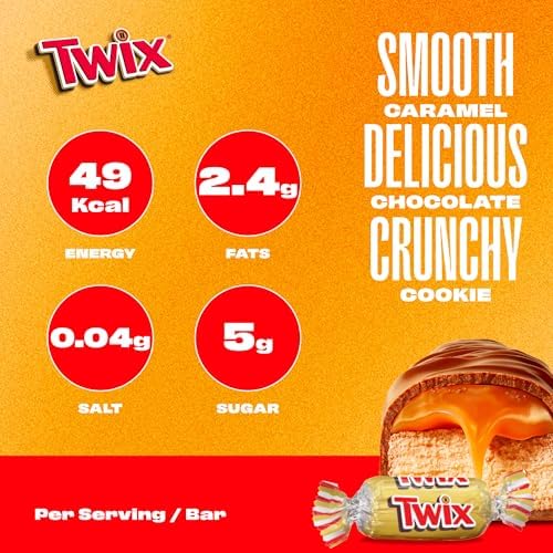 Twix Original Chocolate Miniatures, 150g, Miniature Bars of Twix Chocolate, Crispy Biscuit Candy Bars Layered with Caramel and Milk Chocolate