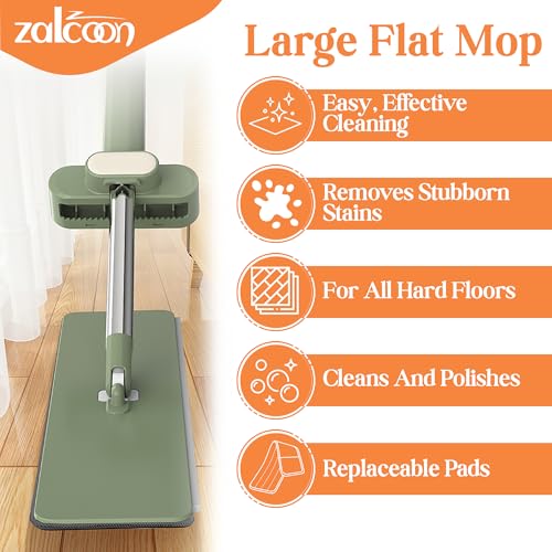 Flat Mop with Wringer Set