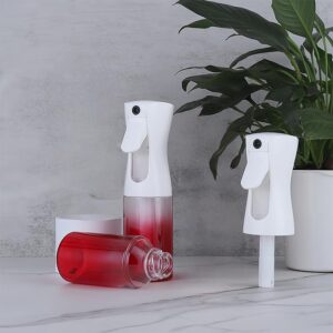 Water Spray Bottle for Hair, Continuous Spray Mist Bottle for Hairstyling Cleaning, Plants Essential Oil Hydration Makeup More, 6.8oz​​/200ml, Home Essentials, Gradient Red, 6.8 Ounces, Modern