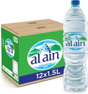Al Ain Water 1.5L, Pack of 12, Low Sodium Water, Balanced Mineral Composition Nourishing Package design may vary