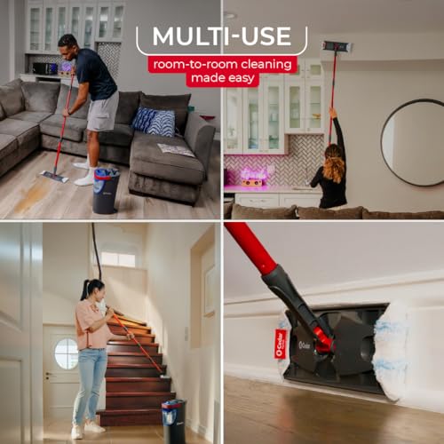 O-Cedar H2prO Flat Mop System | Quick Cleaning Tool | Clean with Clean Water | Machine Washable Reus