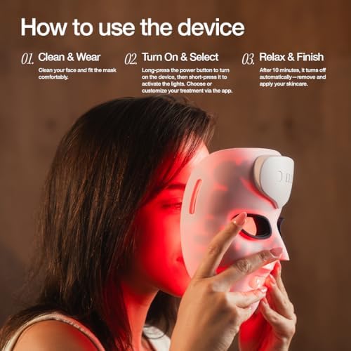 ELLE Radiance Boost Pro LED Face Mask – FDA Approved & Clinically Proven Light Therapy for Glowing, Youthful Skin | Red, Blue & Infrared Light | Boosts Collagen, Reduce Wrinkles, Breakouts & Blemishes