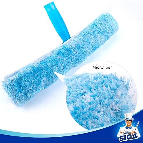MR.SIGA Professional Window Cleaning Combo - Squeegee & Microfiber Window Scrubber