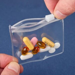 20 Pack Jewelry Storage Rolls - Reusable Zipper Bags for pill organizer and travel essentials, Nylon Accessory Pouches with Zipper Closure