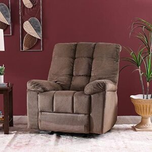 Danube Home V2 Simone 1 Seater Fabric Recliner Sofa I Modern Design One Seat Relaxing Chair I Living Room Furniture L 95 x W 74 x H 105 cm - Brown