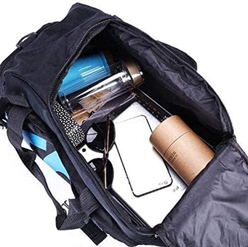 Sports Travel Gym Bag with Wet Pocket & Shoes Compartment for Men and Women (Black-Yellow)