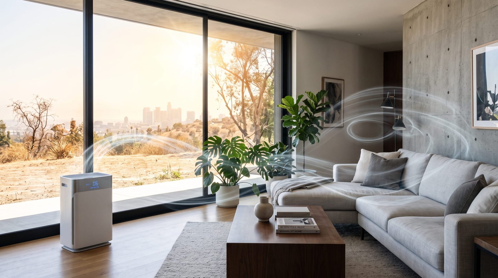 Feature image for the best air purifiers for Dubai guide, covering HEPA filtration, CADR ratings, room sizing, and what to look for when buying an air purifier suited to Dubai's dust and summer heat conditions.
